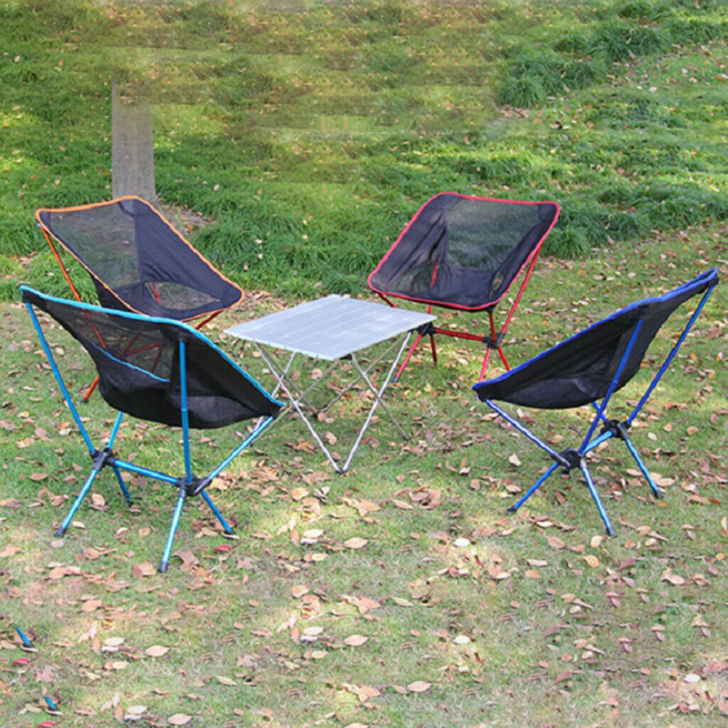 Folding Chair Outdoor Fishing Stool Seat Portable for Outdoor Picnic Red