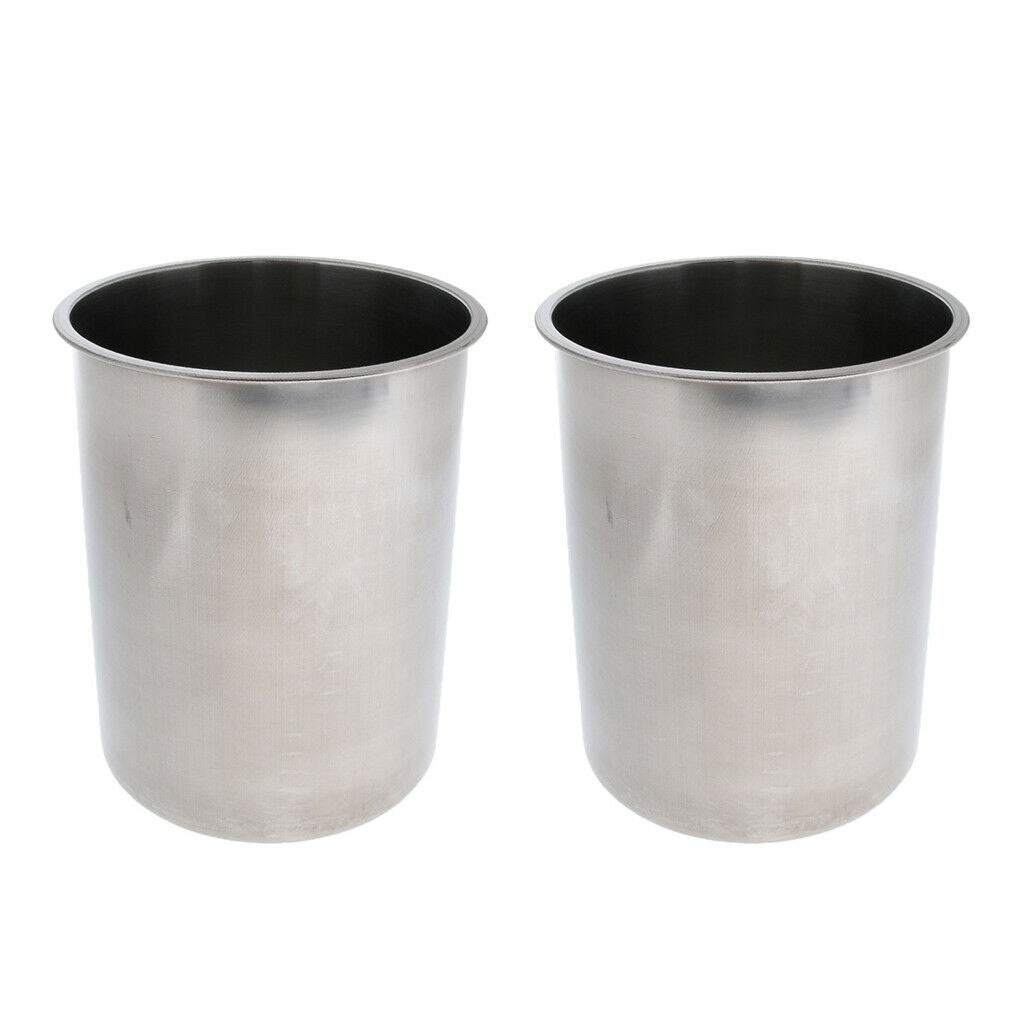2PCS 2.5L Thickened Stainless Steel Champagne Ice Bucket Wine Cooler Chiller