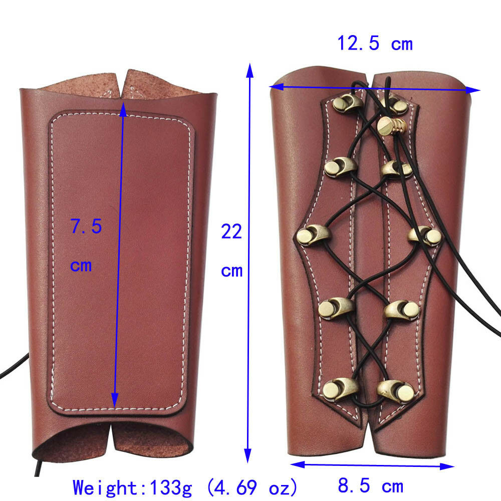 Cow Leather Archery Arm Guard Forearm Protector Gear String Bow Hunting Shooting