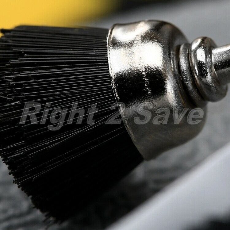 5Pcs Nylon Cup Polishing Wire Wheel Brush Grinding Burr Rust Removal Rotary Tool