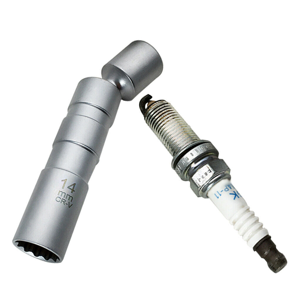 High Carbon Steel Chrome 14mm Spark Plug Wobble Socket for BMW 1/3/5 Series
