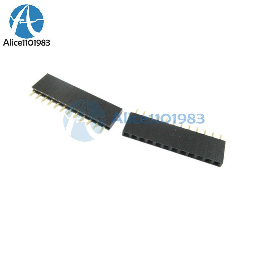 100PCS 2.54mm Pitch 12Pin 12P Female Single Row Straight Header Strip PH: 8.5mm