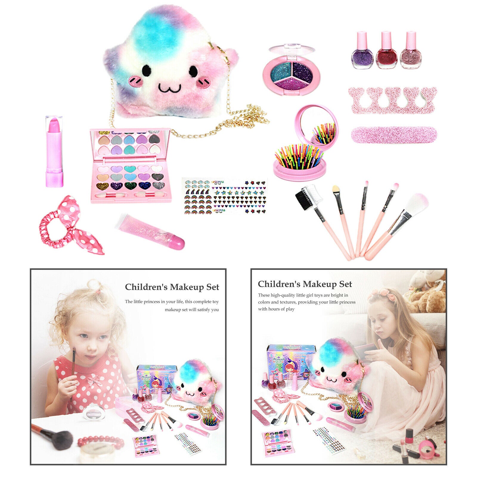 Vanity Play Set Girls Pretend Play Makeup Girls Toys Make Up Princess Gift