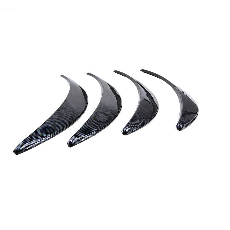 4pcs Car Wheel Eyebrow Arch Protector Trim Lips Fender Flares Carbon Fiber Look