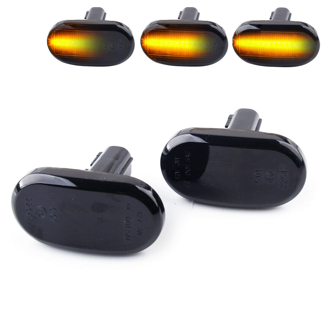 Black Lens Side Marker Light Indicator Fit for Suzuki Jimny Lapin Mazda Cruze
