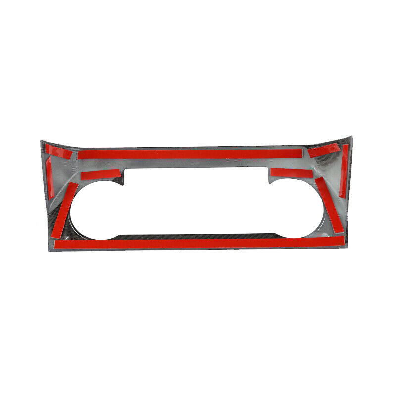 Carbon Fiber ABS Car Console A/C Panel Cover Decor Trim For Ford F150 2015-2019