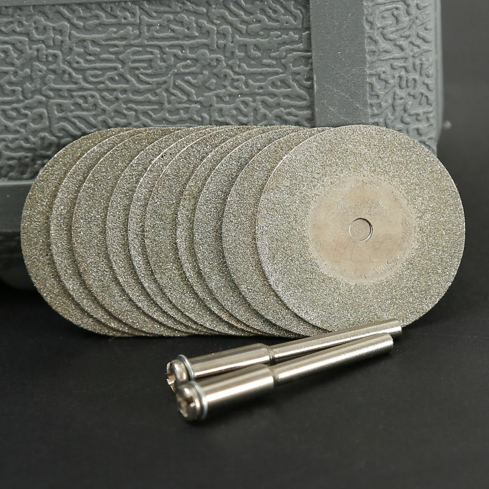 10PCS 30mm Mini Diamond Cut Discs Craft Rotary Tool Arbor Set for Power Drills