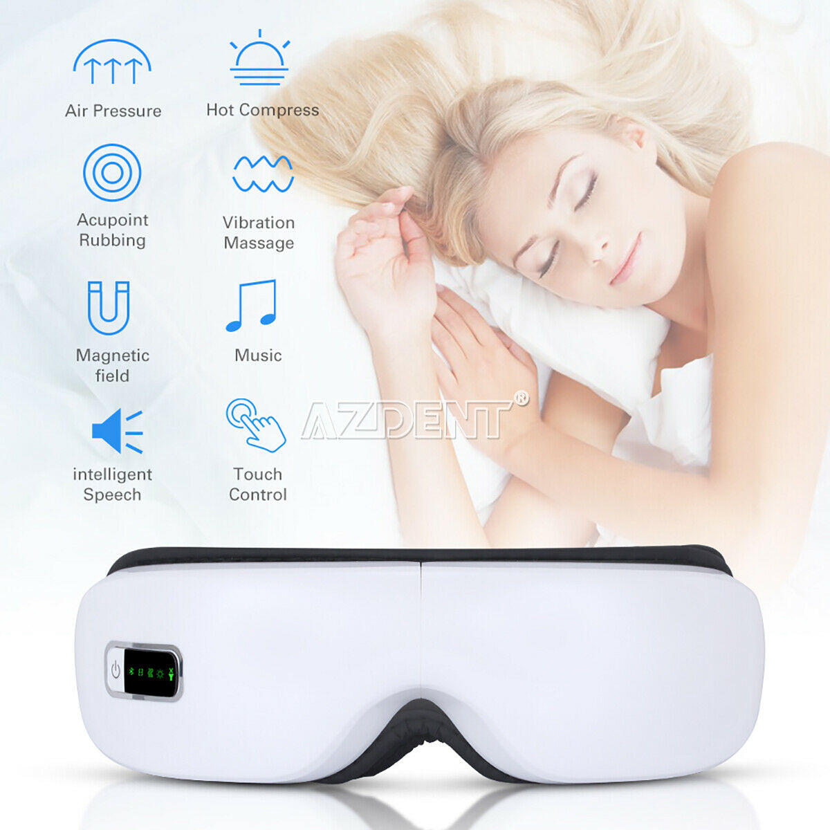 Eye Health Care Wireless Bluetooth Eye Massager 5 Modes Intelligent Air Pressure