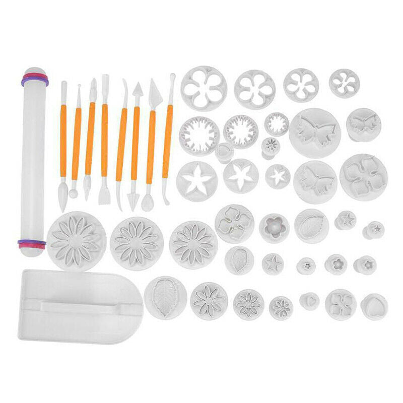 46Pcs Bakeware Supplies Kit DIY Cake Cupcake Decorating Sugarcraft Bakeware Tool