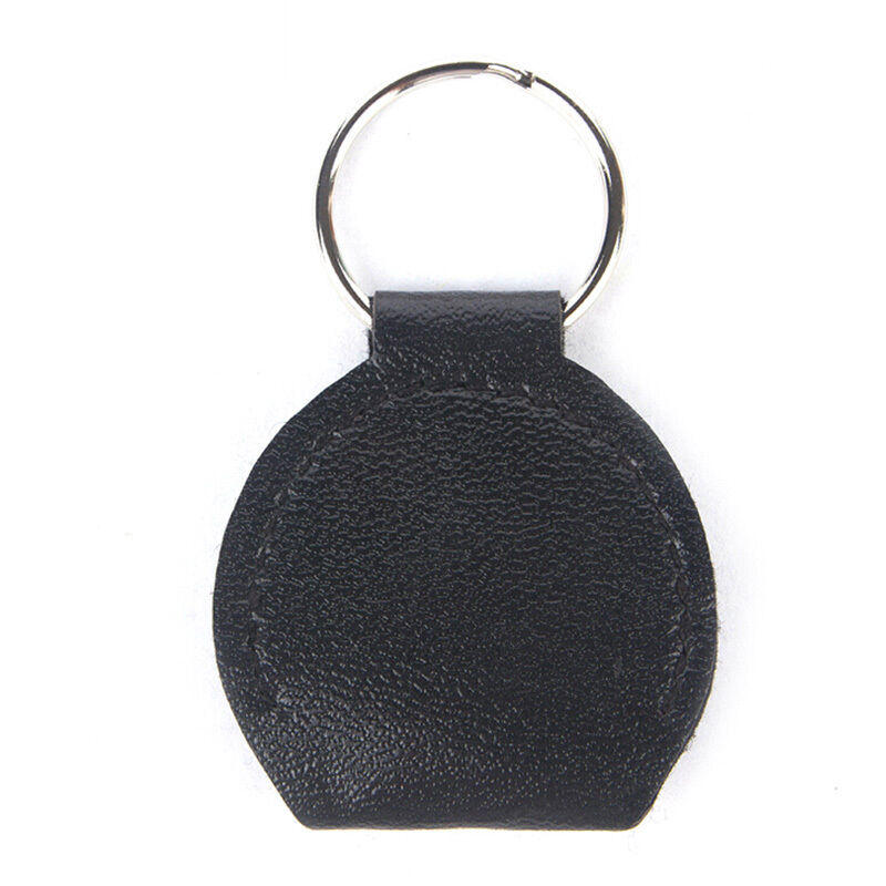 New Guitar Picks Holder Case Keychain Black Leather Plectrum Case Bag 1X G.l8