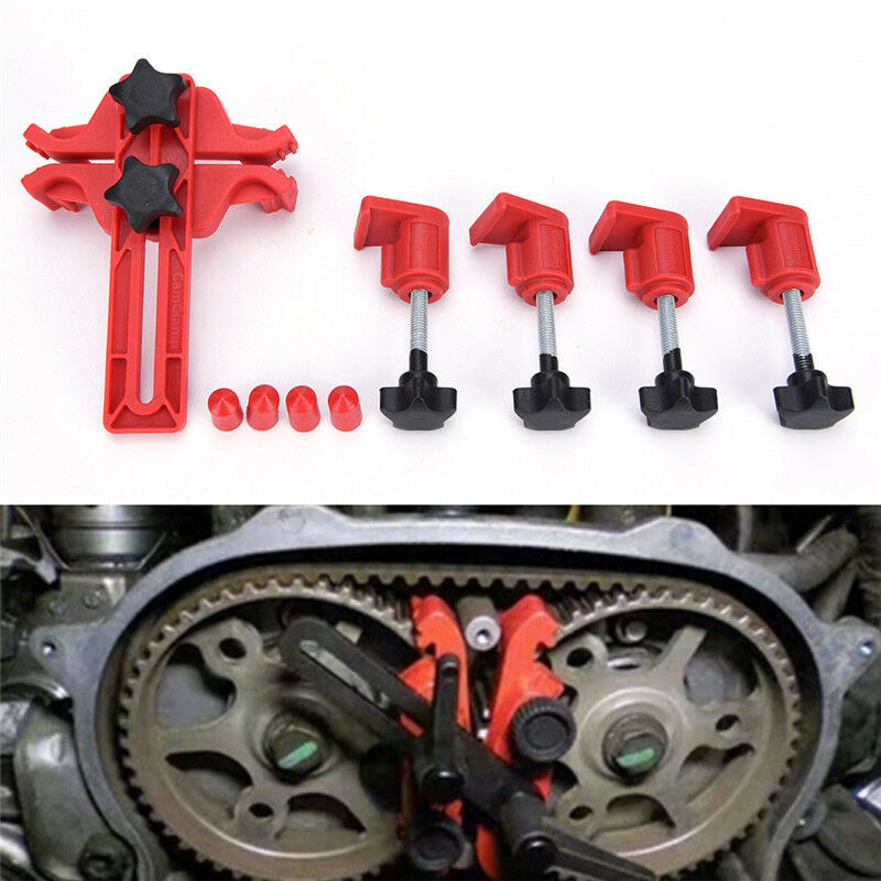 Universal Dual Cam Clamp Camshaft Timing Sprocket Gear Locking Tool Kit 5PcsBDA