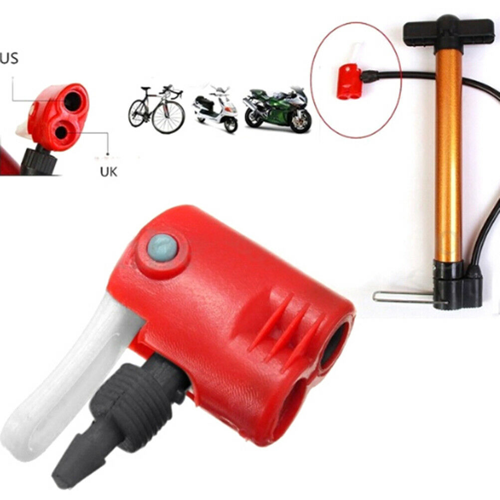 Bicycle bike cycle tyre tube replacement dual head air pump adapter valve.l8