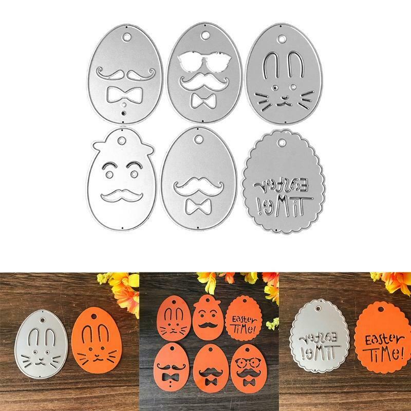 Easter Eggs Tag Metal Cutting Dies Stencil Scrapbooking DIY Album Stamp Emboss