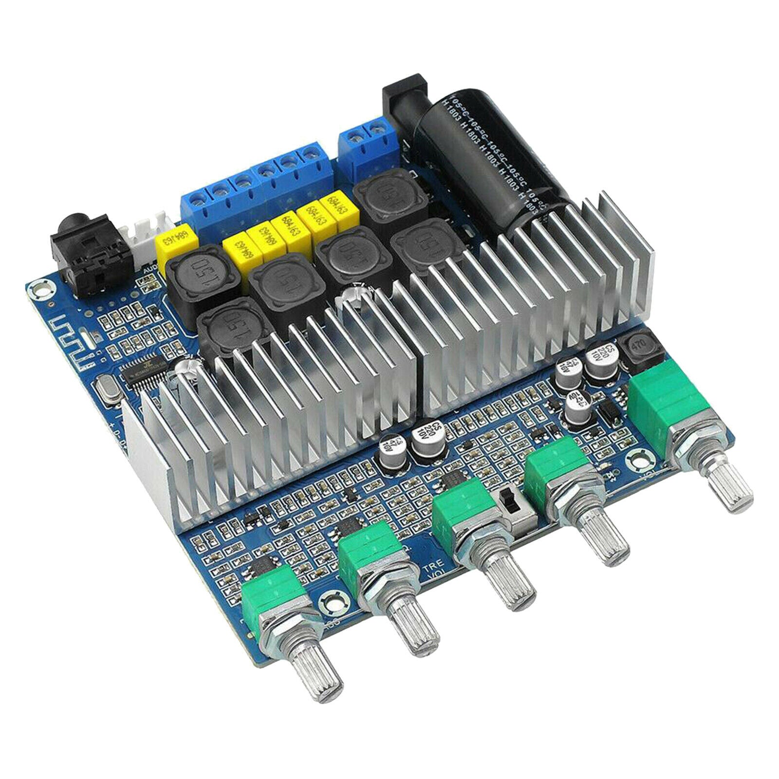5.0 100W+50W+50W 2.1 Digital Audio Amplifier Board AMP Subwoofer Dustproof Case