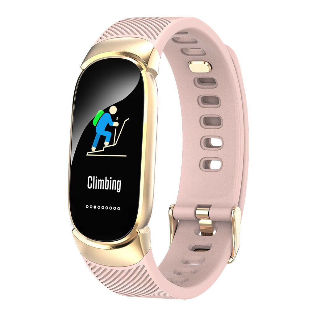 QW16 Smart Watch Sport Fitness Heart Rate Tracker Heart Rate Wristband Pink