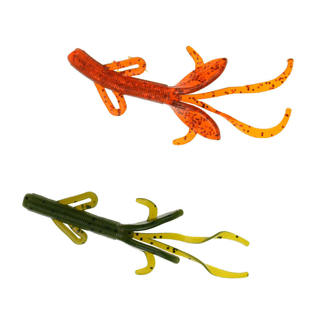 5X Soft Fishing Bait Lifelike Fishing Lure Soft Worm Simulation Bait Lure red
