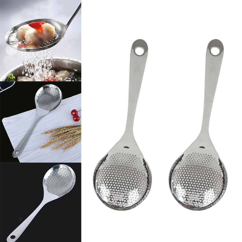 2 X Thicken Stainless Steel Griddle Strainer