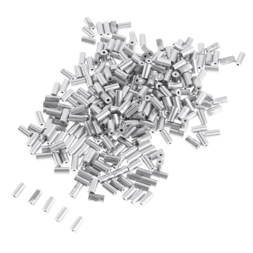 200 Pieces Aluminum Crimp Sleeves Single Barrel Aluminum Tube Connector