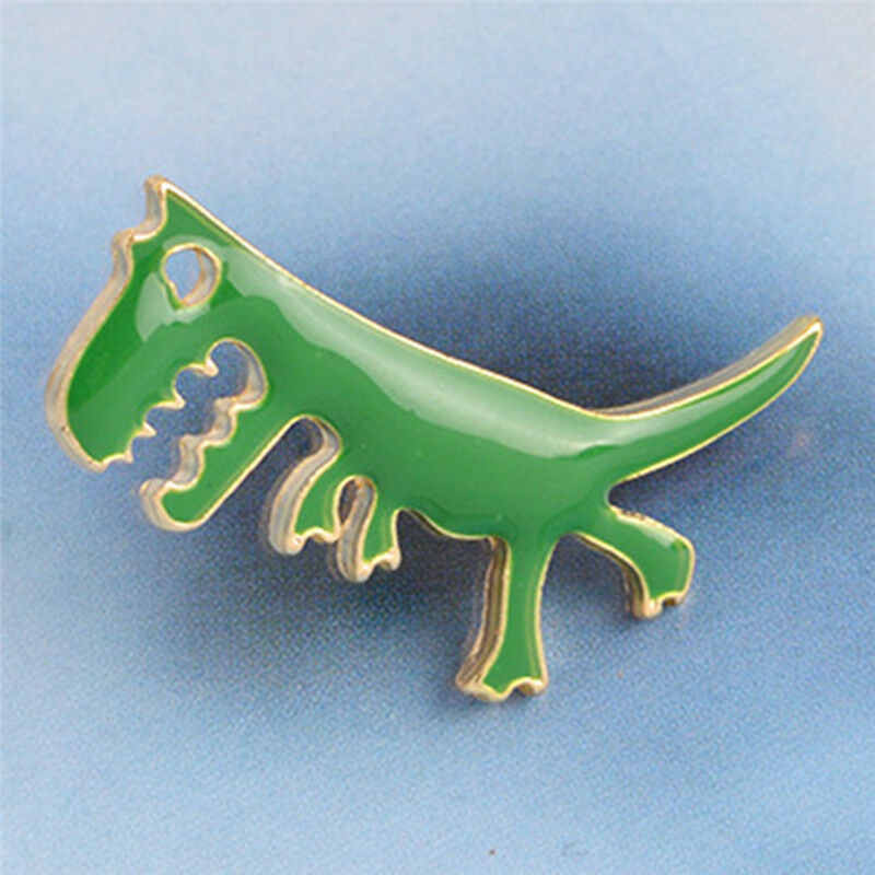 Cartoon Dinosaur Animals Girl Enamel Collar Pins Badge Corsage Brooch Jewe.l8