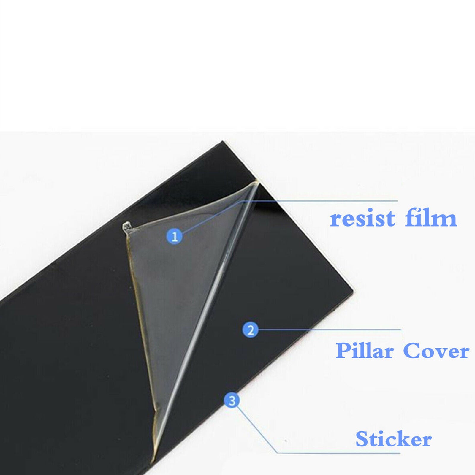 6pcs/Set Black Pillar Posts Fit For VW Passat 2011-2019 Door Trim Cover Kit