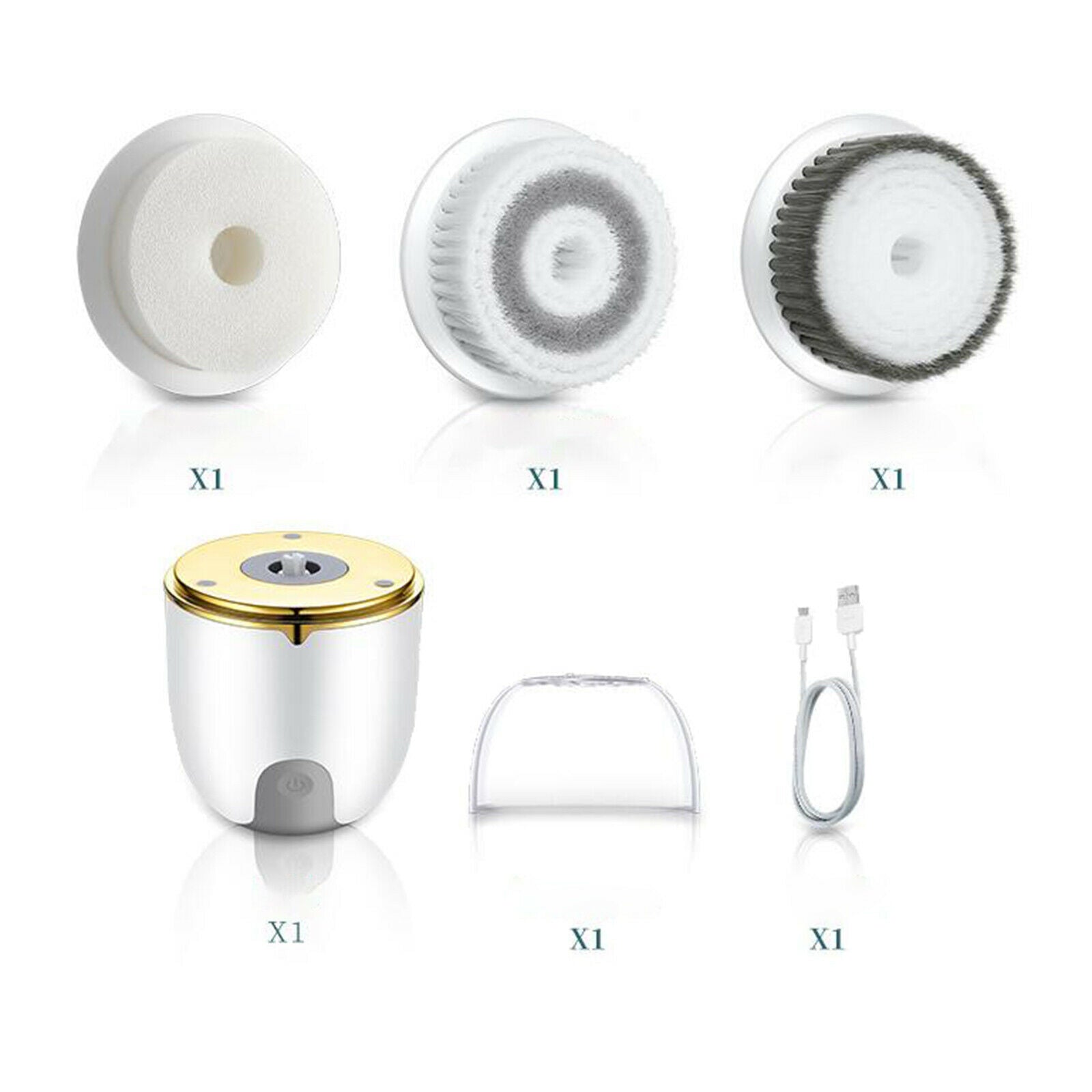 Electric Facial Cleansing Brush Waterproof Exfoliator Gentle Exfoliating