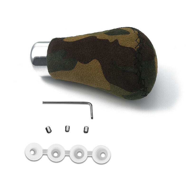 Army Camouflage Auto Car Shifter Gear Stick Knob Head Manual Automatic Leather