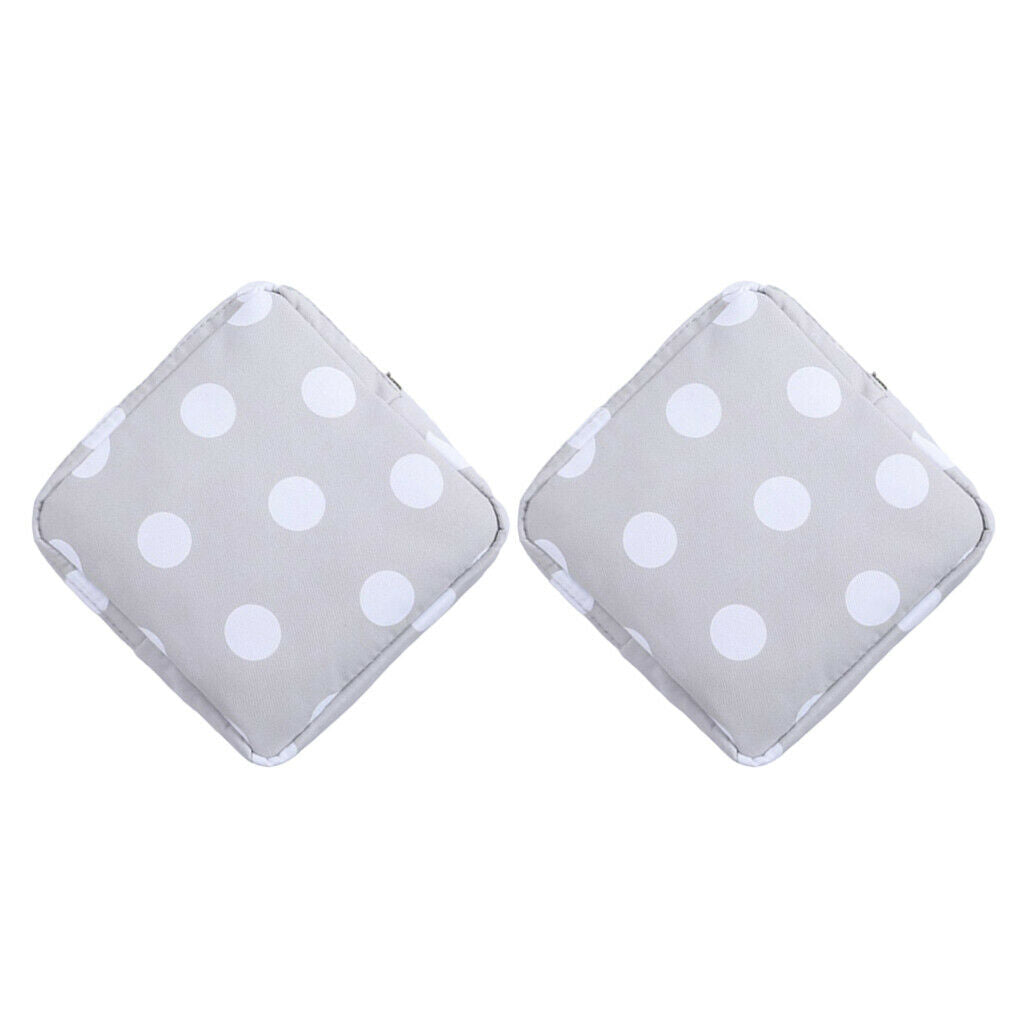 2 Pieces Cotton Sanitary Bag Pad Napkin Towel Credit Card Coin Holder Girls