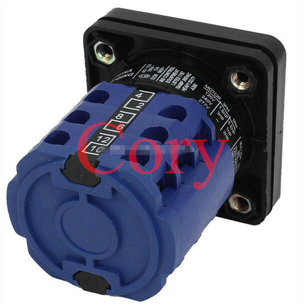 1PC Rotary Select Cam Changeover Switch 4 Positions (0-1-2-3) 12 Terminals 20A