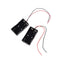 2 pcs Plastic Battery Storage Case Box Holder for 2 x AA with 6" Wire Leadã€ Lt