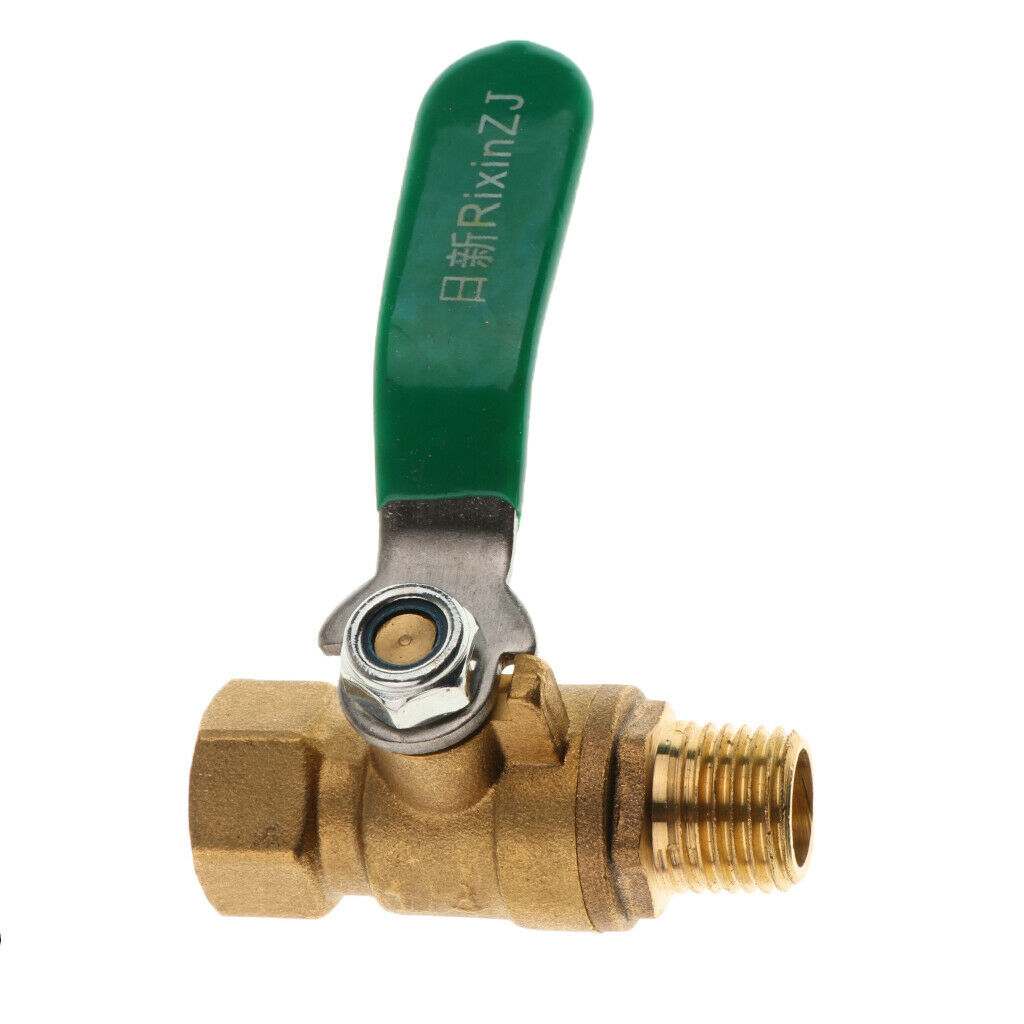 1/4" Female & Male BSP Brass Ball Valve Full Port Lever Shut-Off Handle