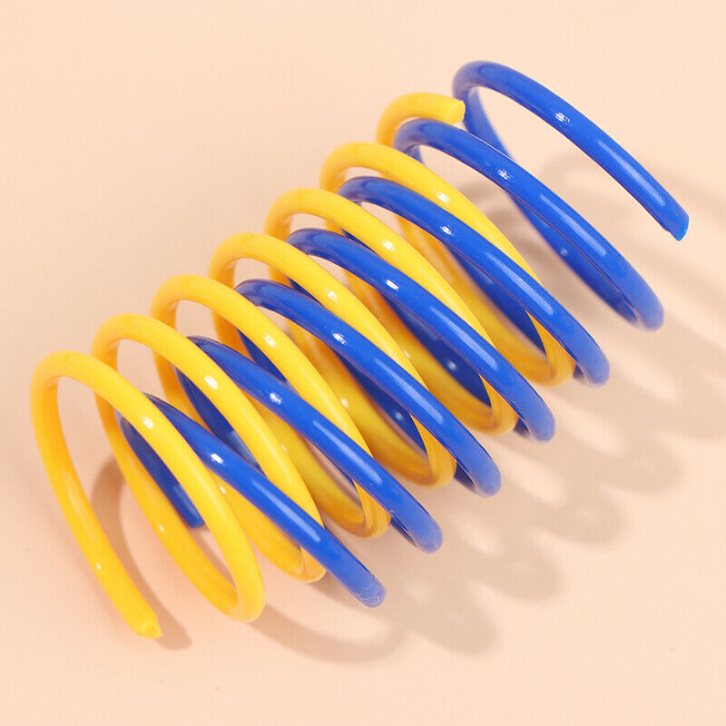 Colorful Cat Spring Toys Plastic Springs Cat Play Toys For Cat Pet Access.l8