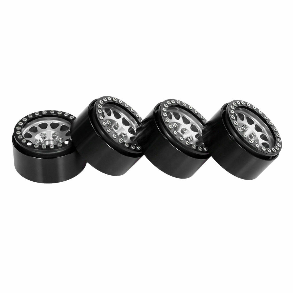 Metal 1.9" Beadlock Wheels Rims for 1/10 Axial SCX10 II 90046 RC Upgrade