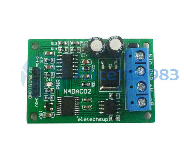 DC12V-25V 2 Channel PWM DAC RS485 Voltage Analog Converter Module N4DAC02 MODBUS