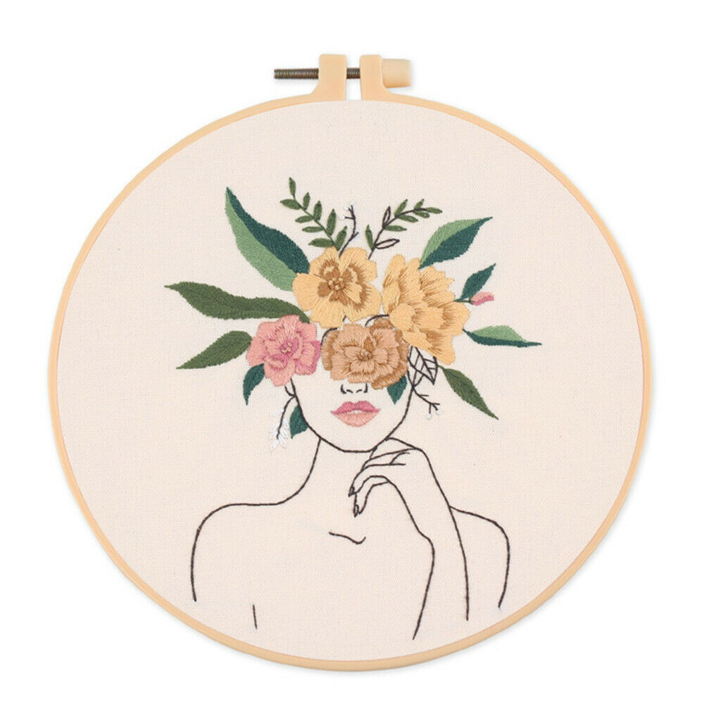 DIY Body art Flowers Pattern Embroidery Kits Craft Beginner Cross Stit Kit