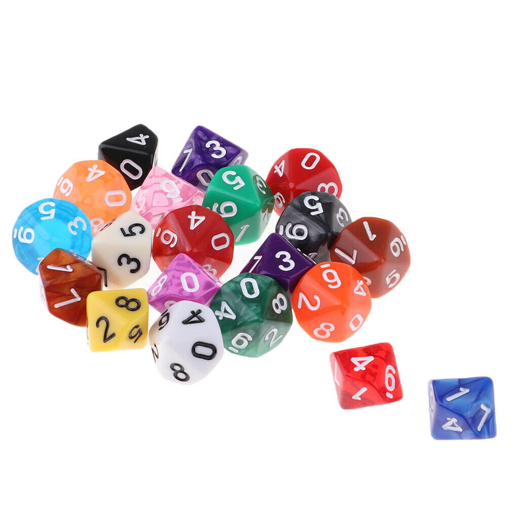40 Pieces Dice Set DND Role Playing Game D8 D10  Table Games Supplies