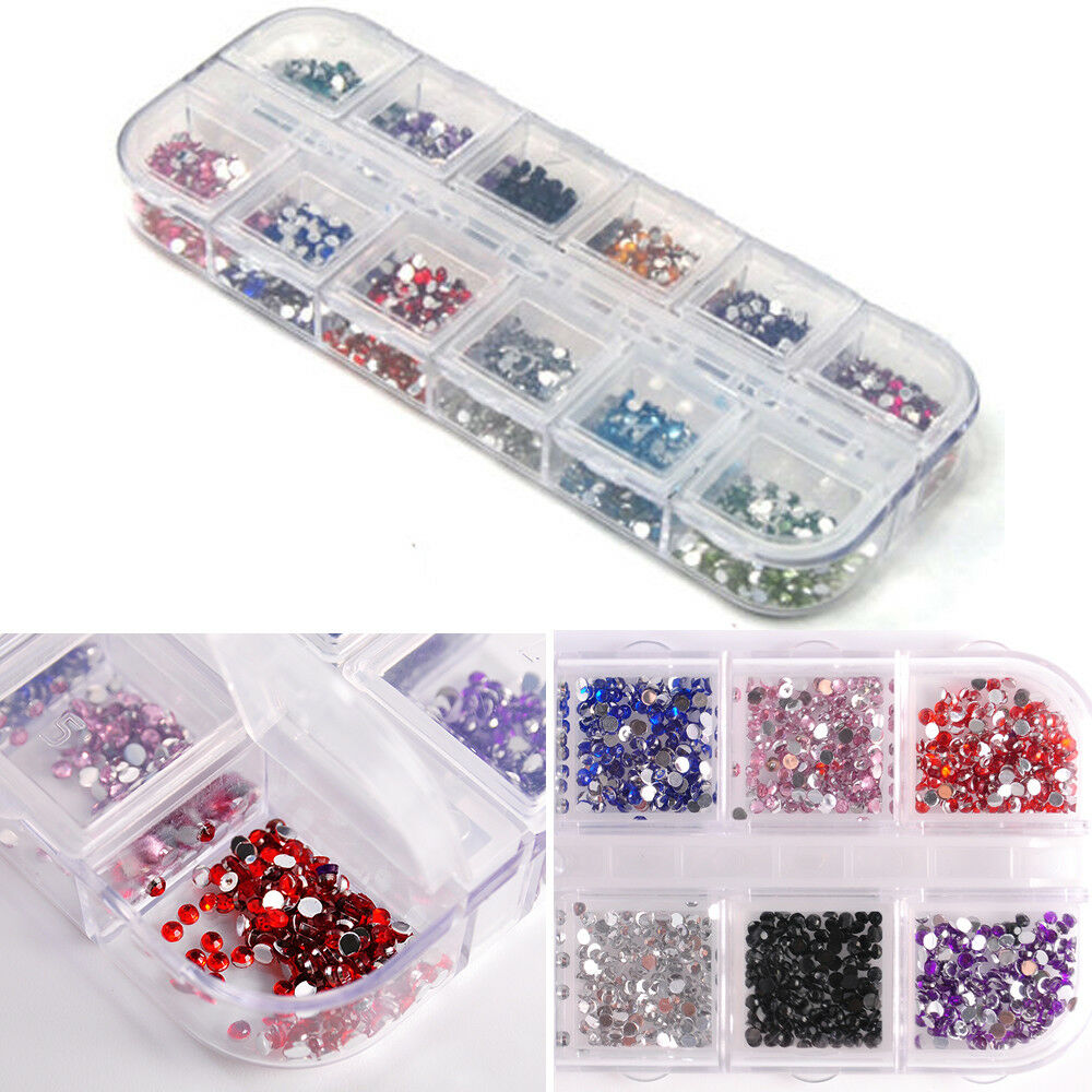 3000pcs Charm Nail Art Rhinestones Glitters Acrylic Wheel Decor Manicure Tools
