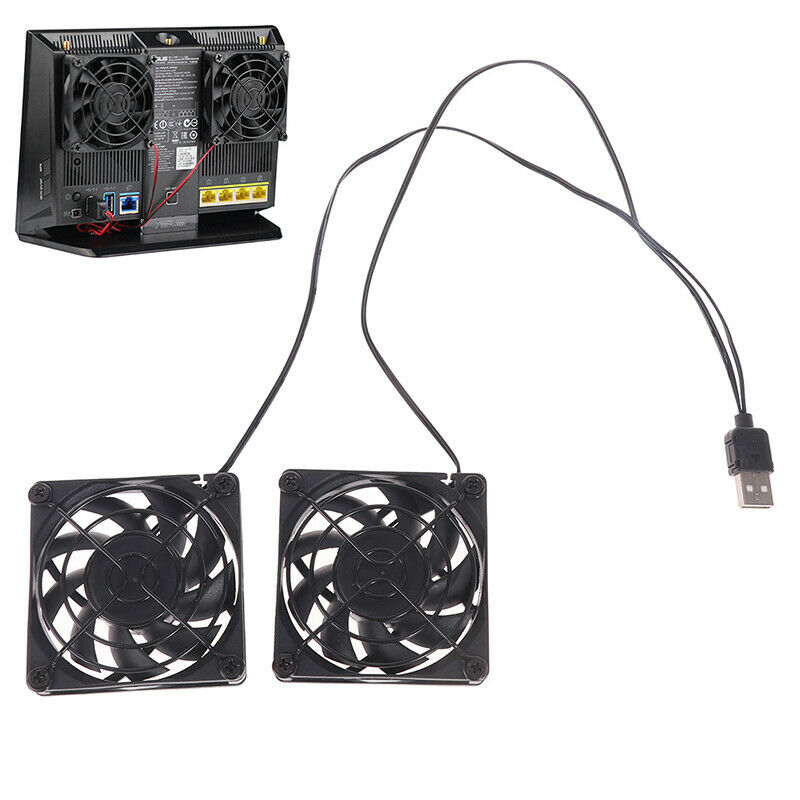 Cooling Fan USB Power Supply Router Radiator for ASUS RT-AC68U/AC86U/AC87U/R80I7