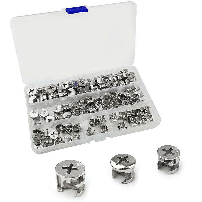 2X(75 Pcs Furniture Connecting Cam Lock Fittings, Furniture Connecting FastG5O7)