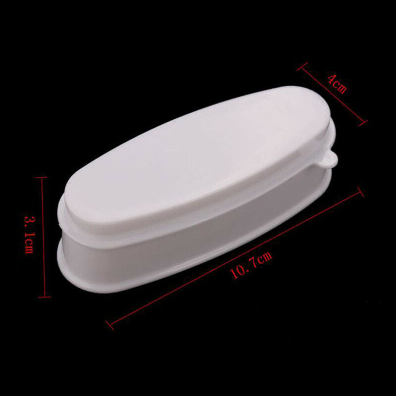 French Smile Line Sculpture Tips Acrylic Guide Box Dip Tray Mold Nail Art ToSJ