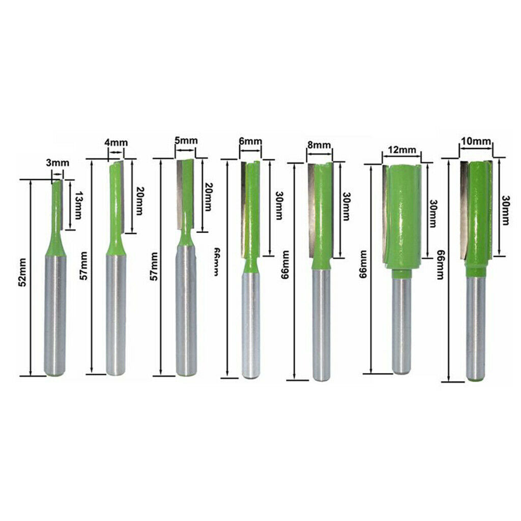 7Pcs 6mm Shank Carpenter Woodworking Router Bit Set Milling Cutter Tool