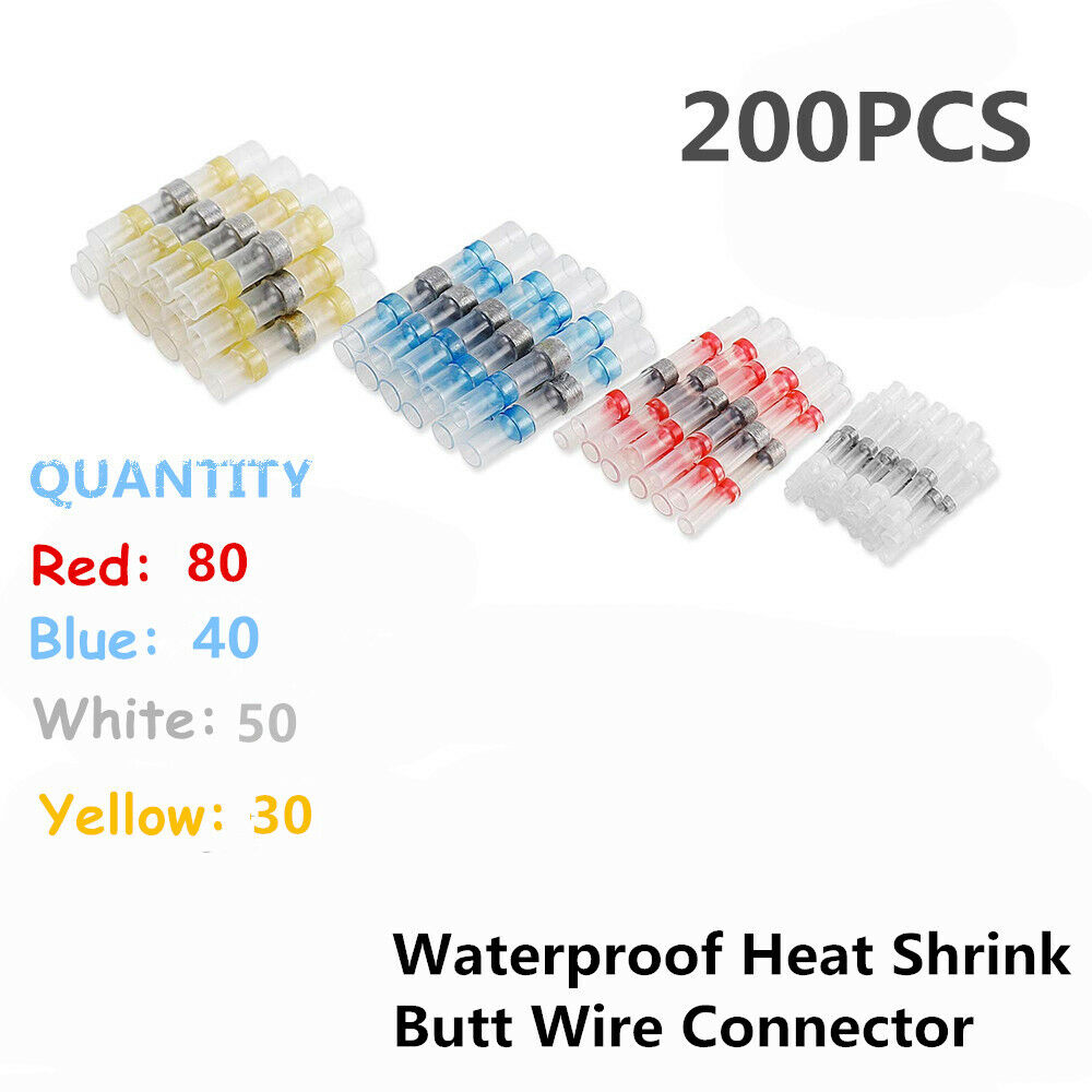 200PCS Solder Sleeve Waterproof Heat Shrink Tube  Wire Terminal Connectors