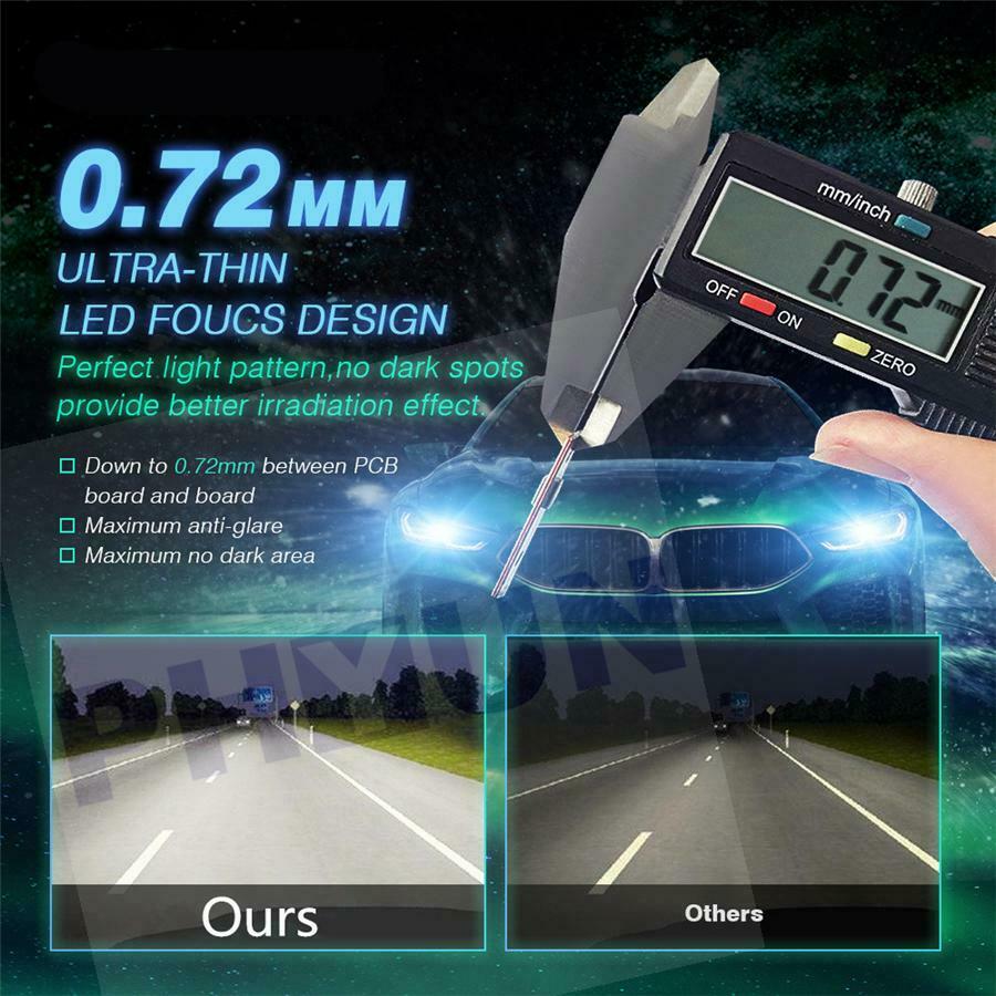 Motorcycle 35W H4 9003 HB2 LED Headlight Bulb 6000LM 6500K Hi/Lo Beam Light Lamp