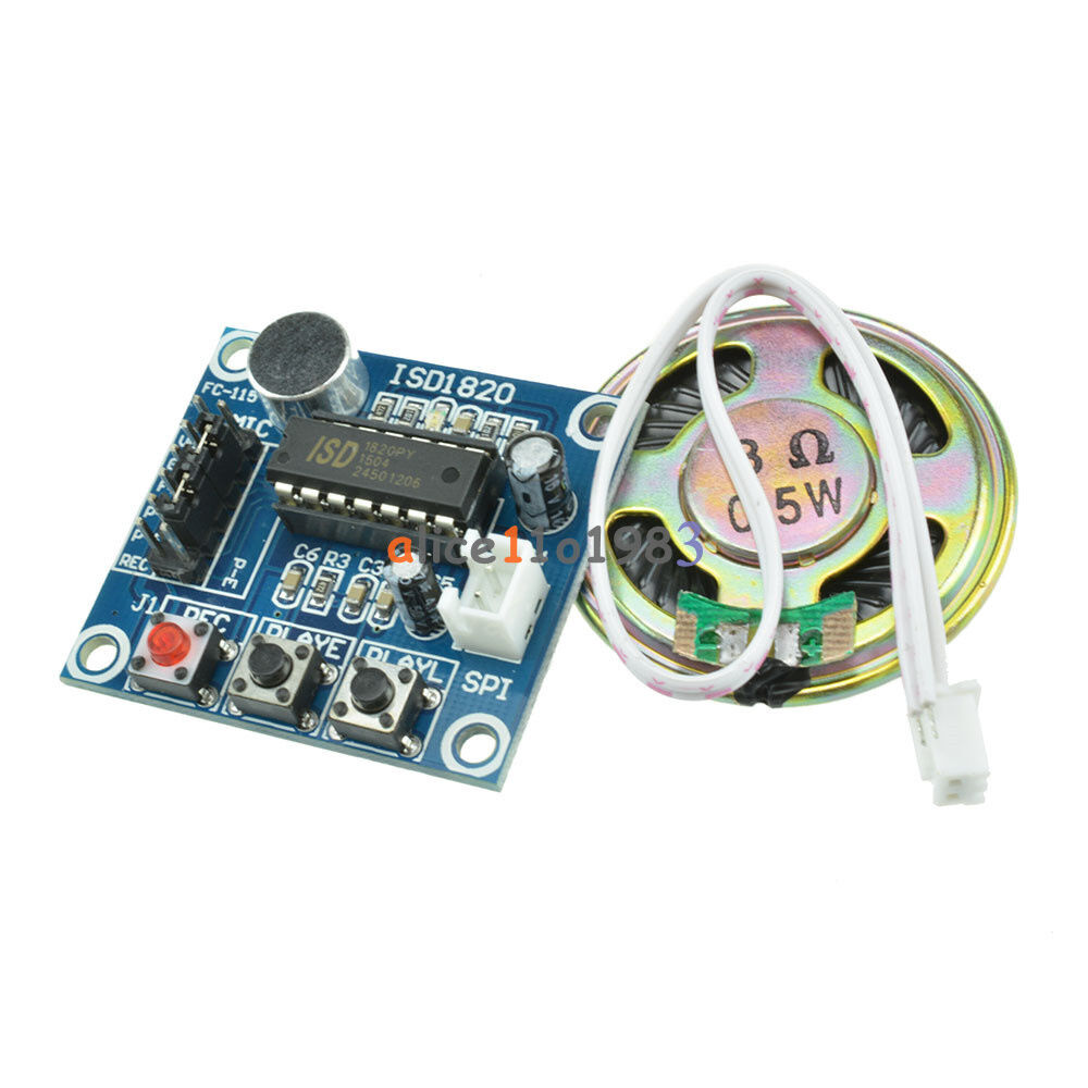 5PCS ISD1820 Sound Voice Recording Playback Module Mic Sound Audio + Loudspeaker