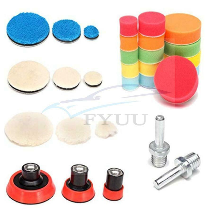 29 PCS 1/2/3 Inch Car Foam Drill Buffing Polishing Woolen Pad Kit Buffing Pads
