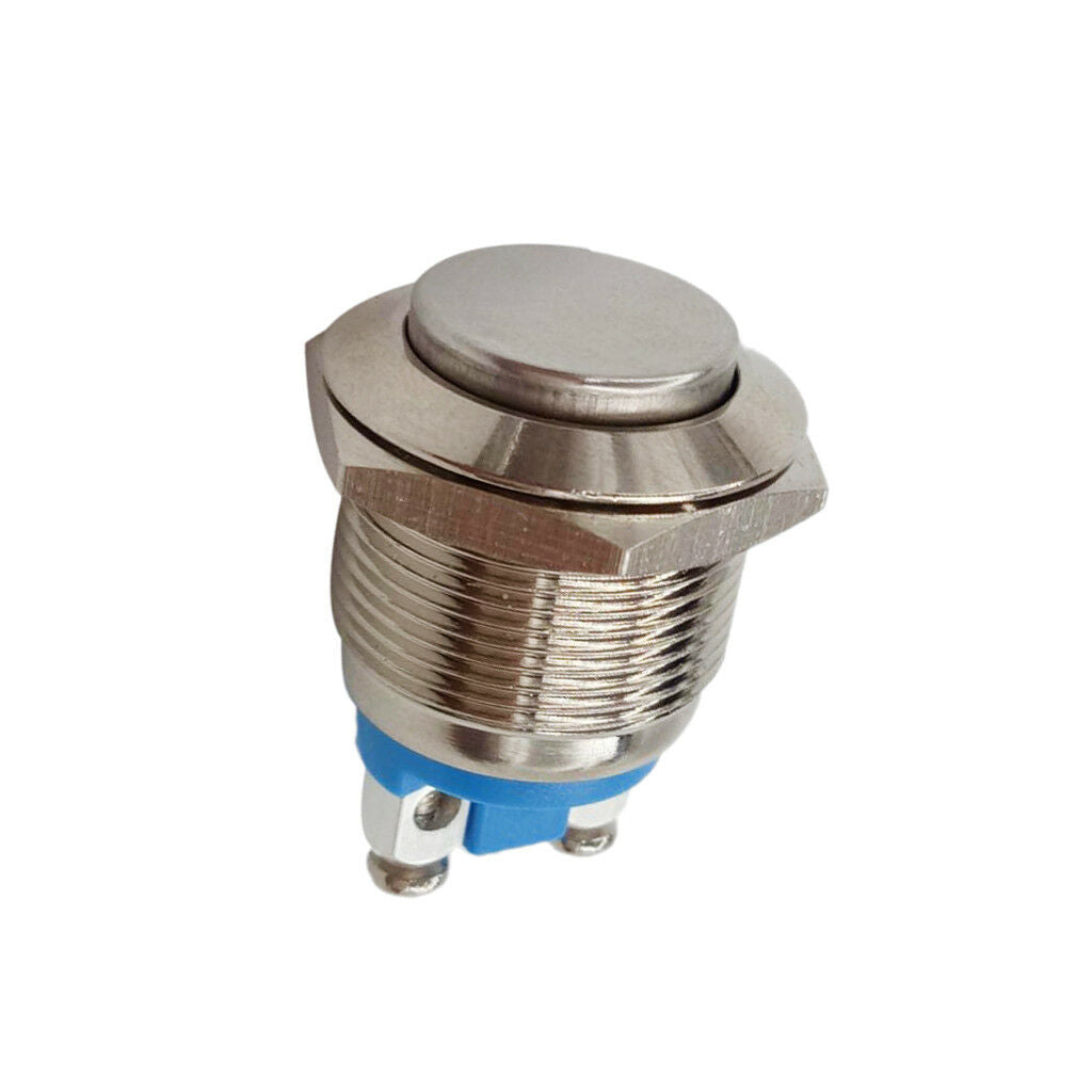 19mm Starter Switch Momentary Push Button Nickel Plated Brass Metal