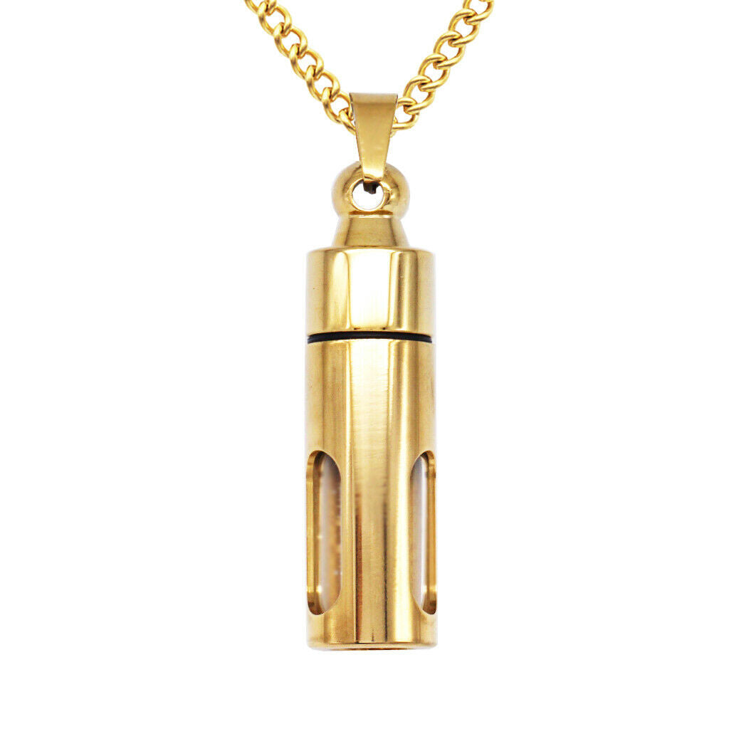 4Set Cylinder Tube Pendant Necklace Pet Urn Ashes Keepsake Memorial Jewelry