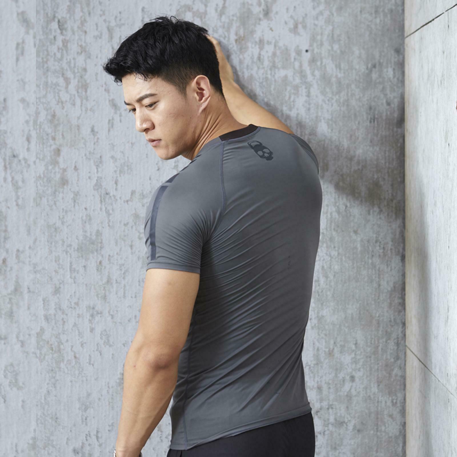Crew Neck T-Shirt Quick Drying Compression Short Sleeve Sports Tee XL
