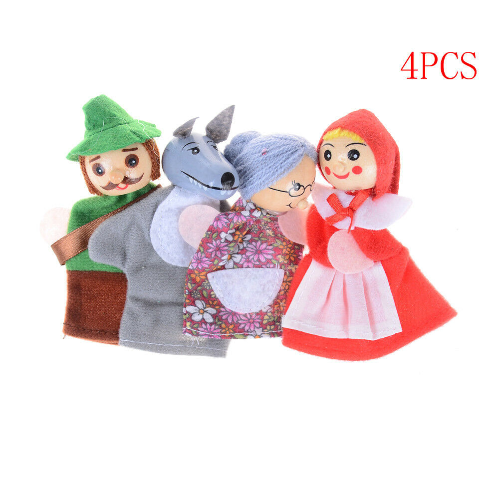 Little Red Riding Hood Story Play Game Finger Puppets Toys Set Gi.l8