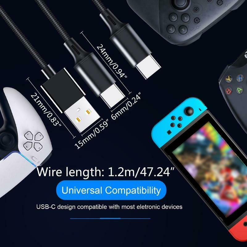 For PS5 2-in-1 Charging Line Aluminum Alloy Shell Host Charging HF100