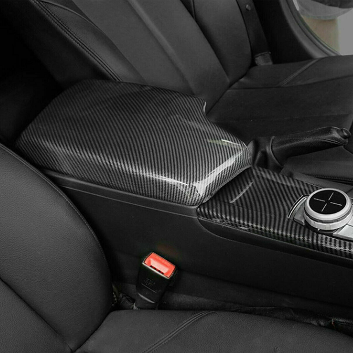 Carbon Fiber Armrest Console Box Trim Cover For BMW F30 328i 320i 330i 2013-2019